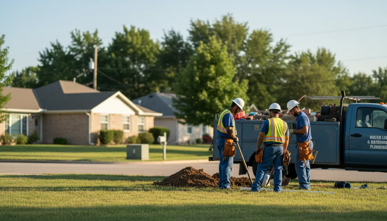Residential water line and bathroom plumbing service in Silver Lake, IN